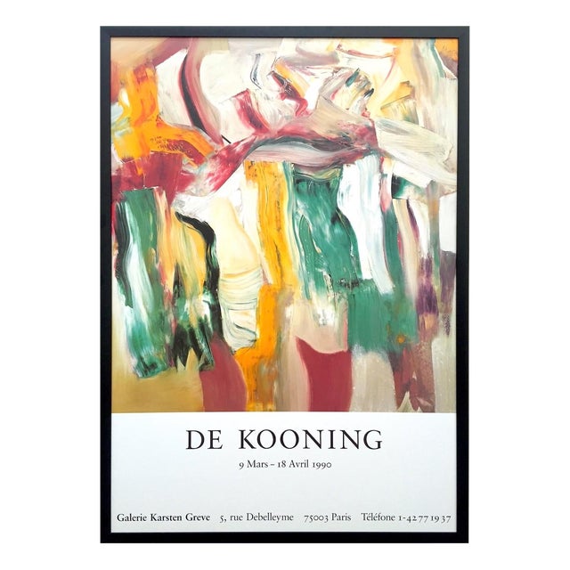 Willem De Kooning, Abstract Composition Poster, Limited Edition Offset Lithograph, 1990 For Sale