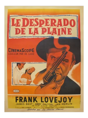 1958 Vintage Movie Poster, Desperado de la plaine