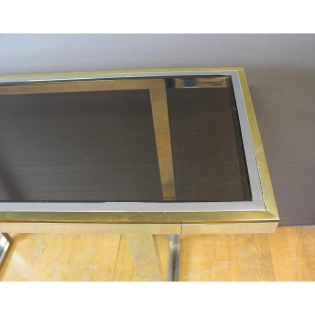 Chrome and Golden Console Table, 1970 For Sale - Image 10 of 14