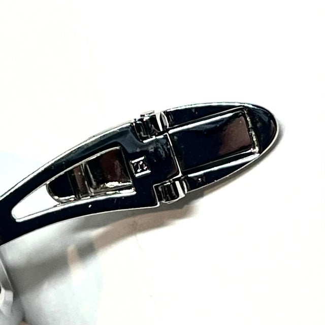 1990s Pair of Mikimoto Estate Akoya Pearl Cufflinks Silver 7.50 mm For Sale - Image 4 of 8