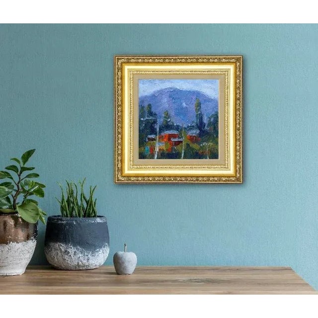 Quiet Places & Journeys — Mt. Tamalpais, Marin County Original oil painting by L Haas, 8 x 8 unframed linen panel, signed....