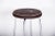 Small Bauhaus Round Leather & Chrome Stool by Robert Sezák, 1940s For Sale - Image 4 of 7