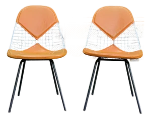 Mid-Century Modern Original Eames for Herman Miller Iron Bikini Side Chairs1960s