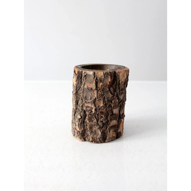 Rustic Vintage Rustic Log Bowl For Sale - Image 3 of 8