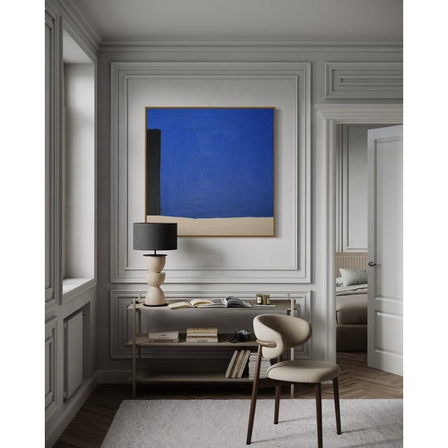 Bodasca, Abstract Trio in Cobalt Blue, 2025, Acrylic on Canvas For Sale - Image 6 of 10