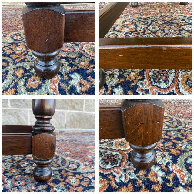 1980s Ethan Allen Old Tavern Antiqued Pine Rustic Traditional Drop Leaf Side Table With Drawer 12-8036 For Sale - Image 15 of 16