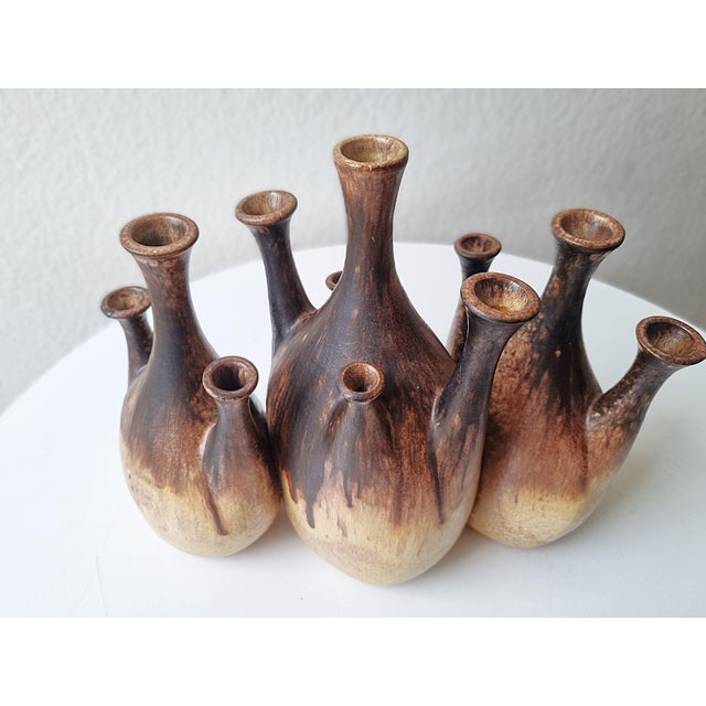 Handmade Studio Ceramic Vase, 1980s For Sale - Image 12 of 12