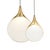 Contemporary Stillabunt by Oggetti Ceramic Pendant Light, Gold, Small For Sale - Image 3 of 5