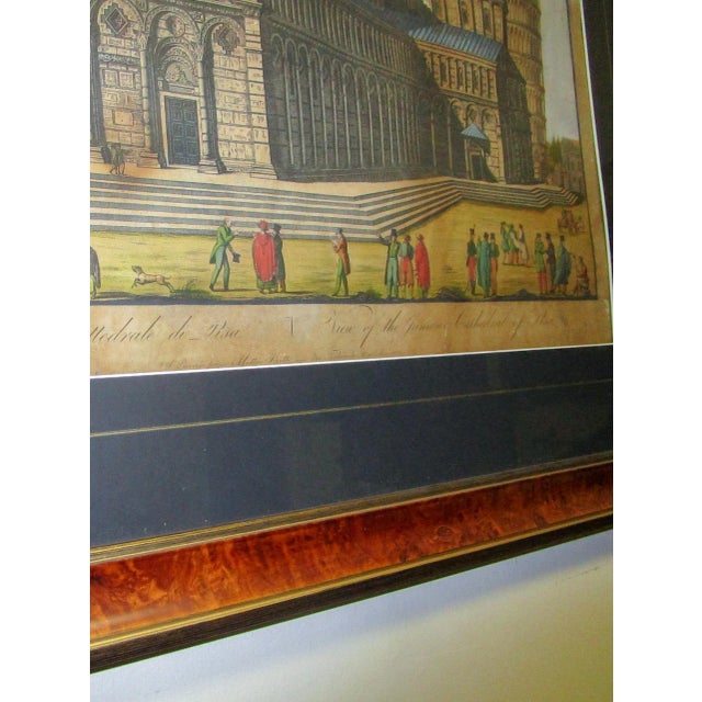 19th Century Framed Italian Prints of Pisa by Engraver Antonio Verico - Set of 3 For Sale - Image 10 of 13
