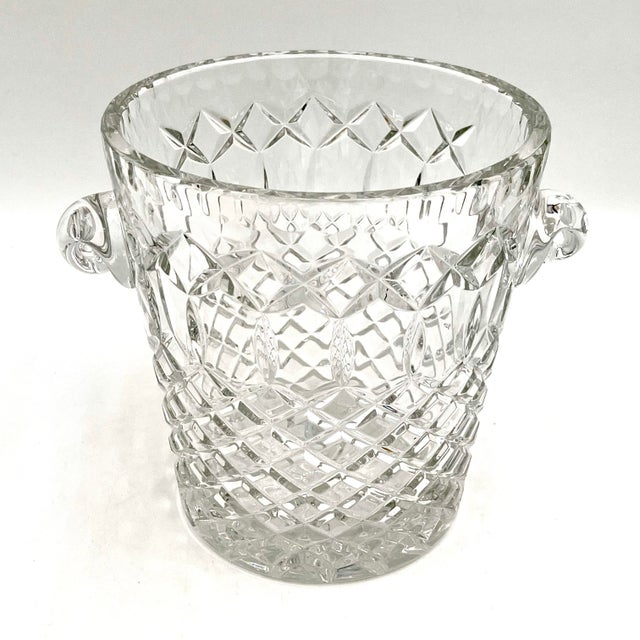 Vintage Cut Crystal Ice Bucket Champagne Cooler For Sale - Image 4 of 9