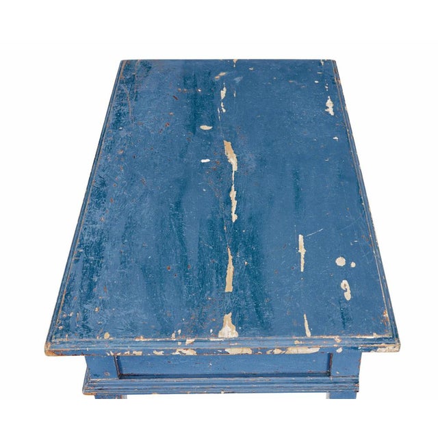Blue 19th Century Swedish Hand Painted Side Table For Sale - Image 8 of 9