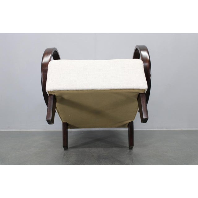 Art Deco Armchair from Jindřich Halabala, Czechoslovakia, 1940s For Sale - Image 12 of 13