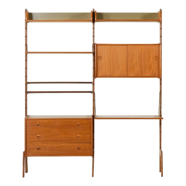 Scandinavian Model Ergo Freestanding Wall Unit with Desk, 1960s For Sale