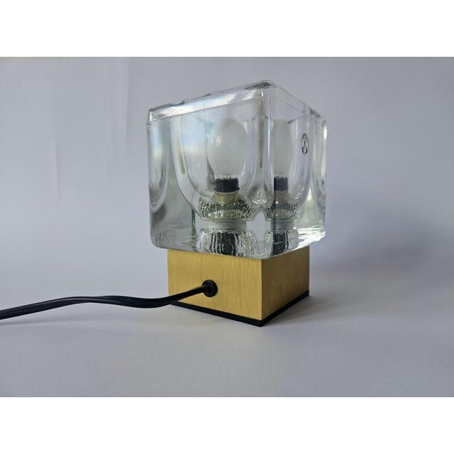 Mid-Century Modern Ice Cube Glass Table Lamp from Peill & Putzler, Germany, 1970s For Sale - Image 6 of 13
