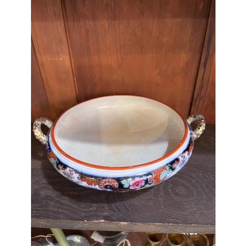 Ridgway Porcelain Antique Ridgway Imari Corey Hill Footed Tureen Round Bowl Staffordshire England For Sale - Image 4 of 10