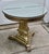 Vintage (1980's) Pair of Tables have an Italian Regency Style. Pedestal Wood Base in a Paint Decorated Finish. Mirrored...