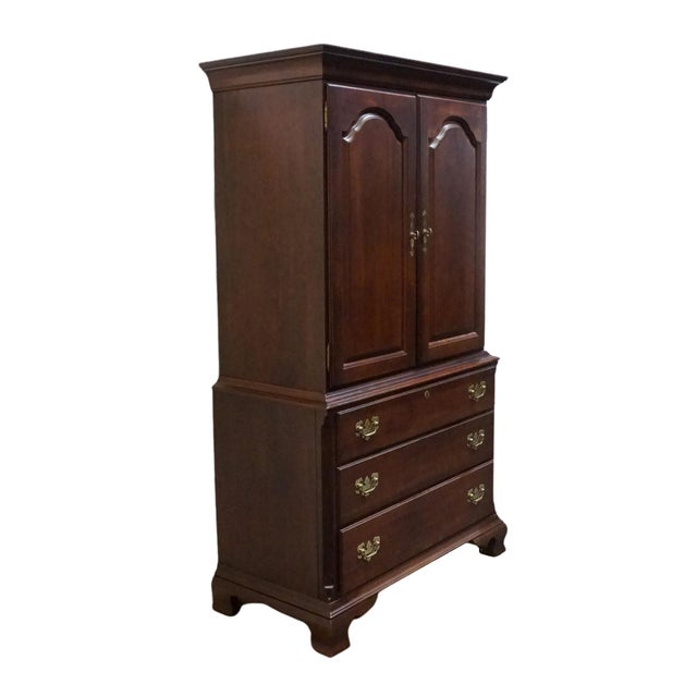 Traditional Kincaid Furniture Solid Commonwealth Cherry Traditional Style 39" Clothing Armoire For Sale - Image 3 of 12