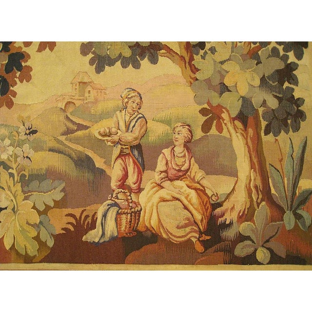 Mid 19th Century 19th Century French Rustic Landscape Tapestry For Sale - Image 5 of 5