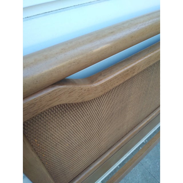 1950s Vintage Walnut King Bed Headboard For Sale - Image 9 of 13