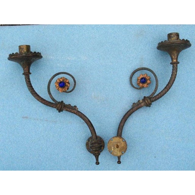 19th Century Gothic Brass Candelabras from Hardman, Set of 2 For Sale - Image 3 of 6