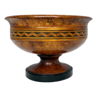 Grand Tour Bowl with Base in Veined Beech, 1890s For Sale