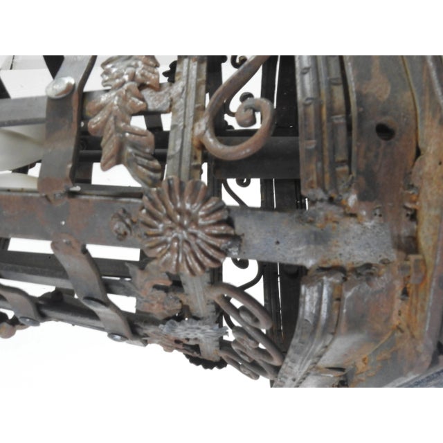 20th Century Spanish Cast Iron Light Fixture For Sale - Image 9 of 10