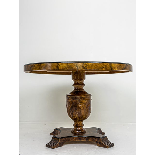 Swedish Grace Art Deco Center Table in Faux Burl Finish, Sweden, 1920 For Sale - Image 3 of 9