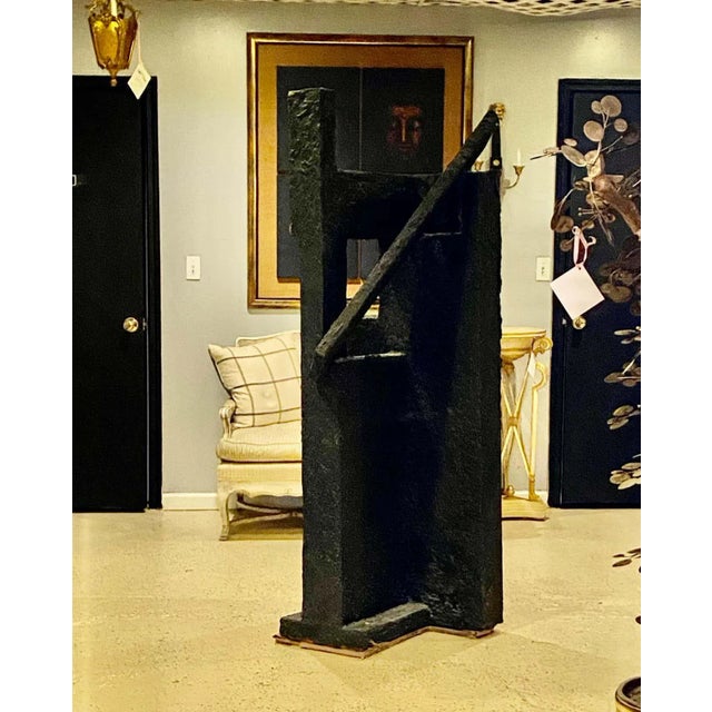 Black Geometric Sculpture by Ursula Meyer Conceptual Artist For Sale - Image 11 of 13