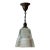 Antique Industrial Halophane Pendant Light Fixture For Sale