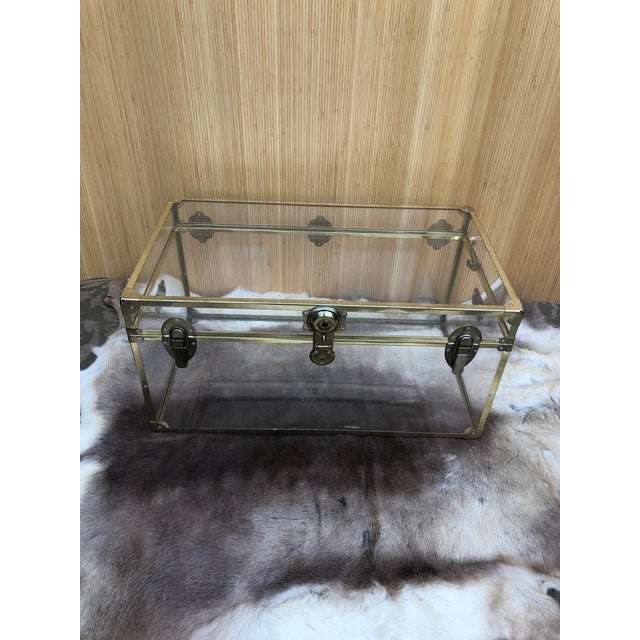 1970’s Lucite Steamer Trunk Brass Hardware & Aluminum Rivets for Solid