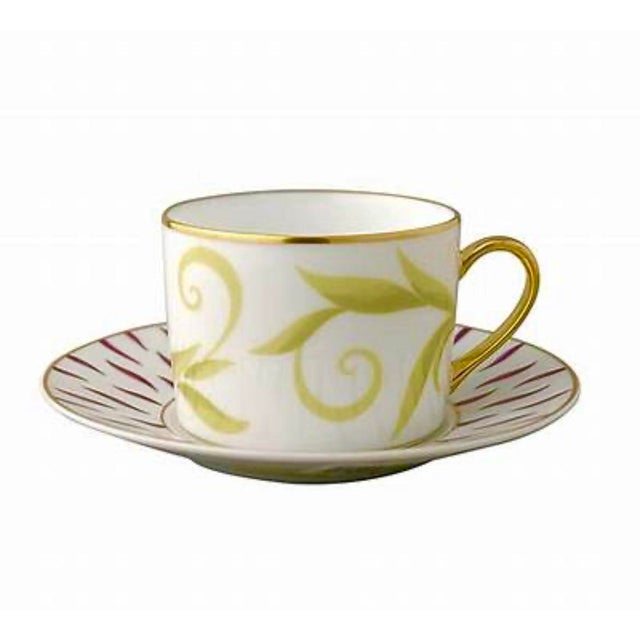 Art Deco Bernardaud Frivole, French Limoges, Flat Cup & Saucer Set - Complete Set of 7 (Never Used) For Sale - Image 3 of 13