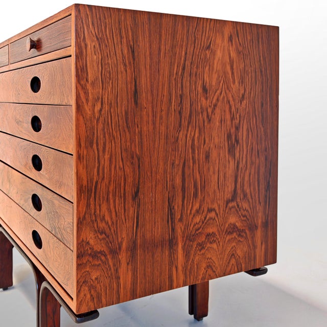 Wooden Buffet Chest of Drawers by G. Frattini for Bernini, 1950s For Sale - Image 13 of 18