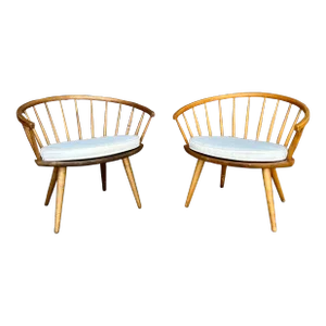 Pair of Yngve Ekstrom Arka Lounge Chairs