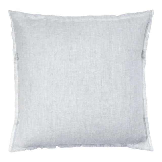 Light Grey Crossdye So Soft Linen Pillow Down Alternative 20x20 For Sale