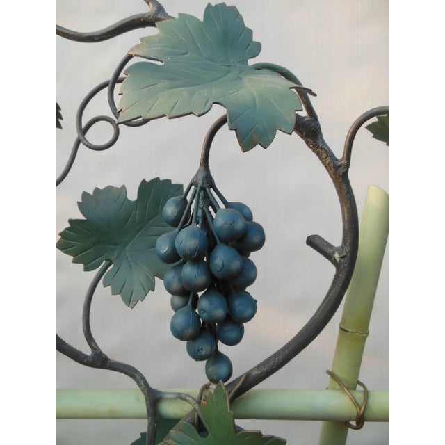 Hollywood Regency Vintage Italian Tole Grape Tree For Sale - Image 3 of 8