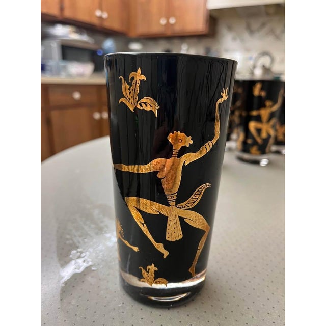 Federal Glass 1950s Mid-Century Modern Federal Glasses Josephine Baker - Set of 8 For Sale - Image 4 of 5