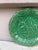 French Country French Green Majolica Leaves Plate Salins, Circa 1890 For Sale - Image 3 of 4