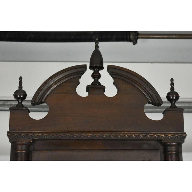 Early Colonial Mfg Company Mahogany Grandfather Clock Made Zeeland