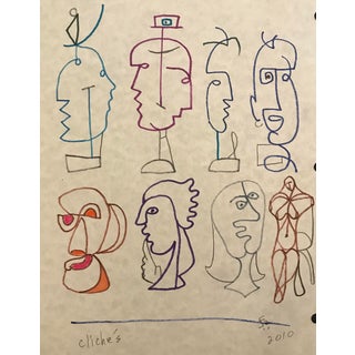 "Cliches" Masque Study by James Bone, 2010 For Sale