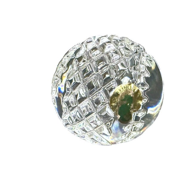 Waterford Crystal Faceted Round Starburst Paperweight For Sale In Baton Rouge - Image 6 of 7