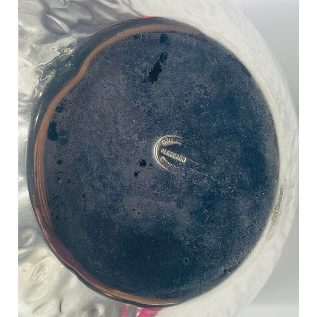 1960s Los Fajardo Silver-Plated Pitcher With Blue Stone Inlaid Parrot Handle, Mexico For Sale - Image 17 of 17