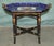 Stamped Cobalt Blue Porcelain and Gilt Metal Tray Table, 2000 For Sale - Image 4 of 18
