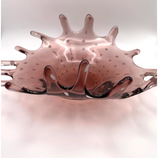 This 1960s Murano Glass Bowl is wonderful display of the Pop Art Splash. It is a stunning midcentury Italian Murano glass...