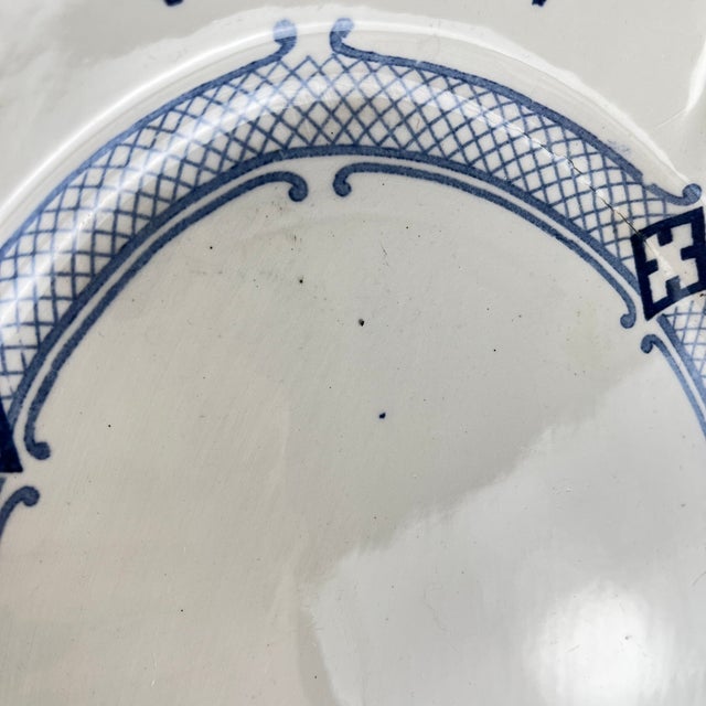 Large Oval Terre de Fer Jane Model Platter from KG Lunéville, 1900s For Sale - Image 6 of 12