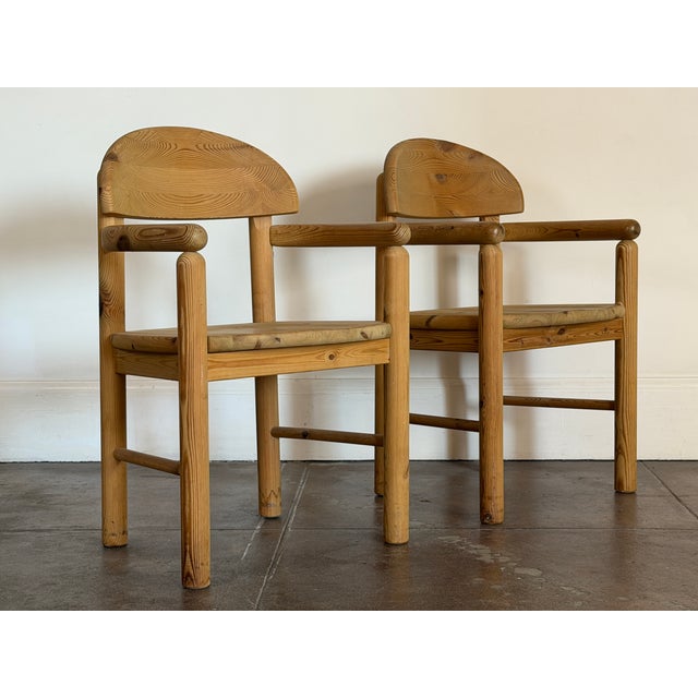 Beige Vintage 1970s Rainer Daumiller Solid Pine Accent Chairs For Sale - Image 8 of 18