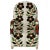 2020s Handmade African Beaded Chair in Black Flowers For Sale - Image 5 of 5