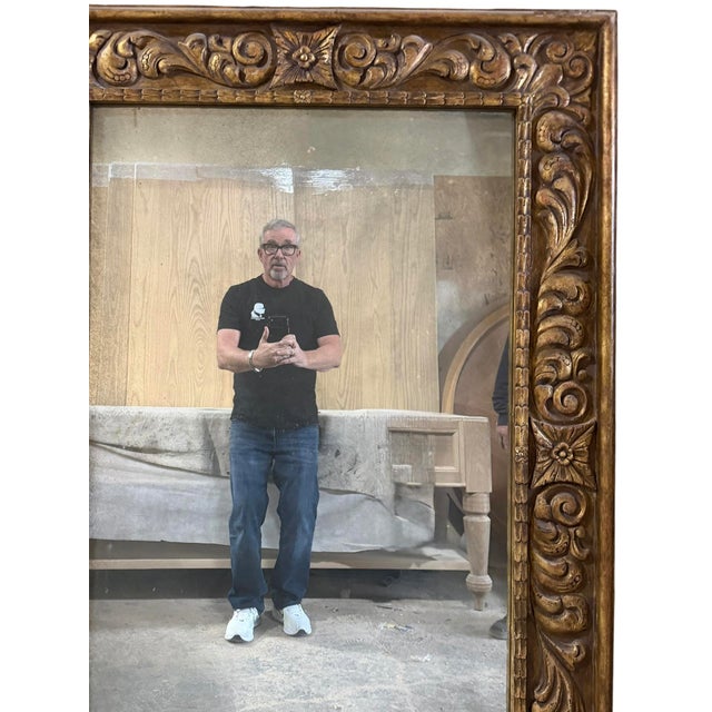 Michael Taylor 18th C Style Giltwood Acanthus Leaf Mirror.