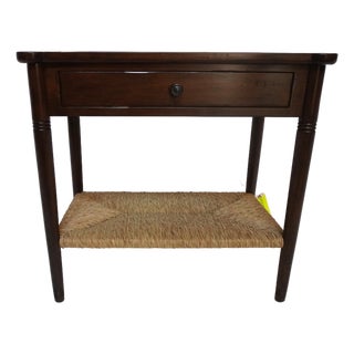 Miramar End Table With Drawer and Rush Shelf From Rooms & Gardens For Sale