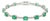 Elegant 18k Gold Emerald 3.22ct & Diamond 0.39ct Bracelet, New For Sale