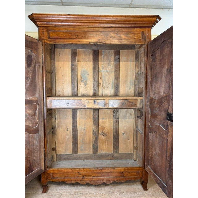 Louis XV Style (18th Century) Solid Walnut Wardrobe Superb Louis XV style (18th century) solid walnut wardrobe Opens at...